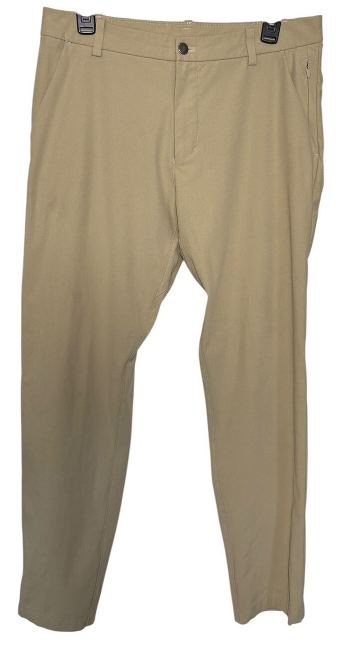 Lululemon Commission Pant Classic Warpstreme Size 32 Tan Performance Golf